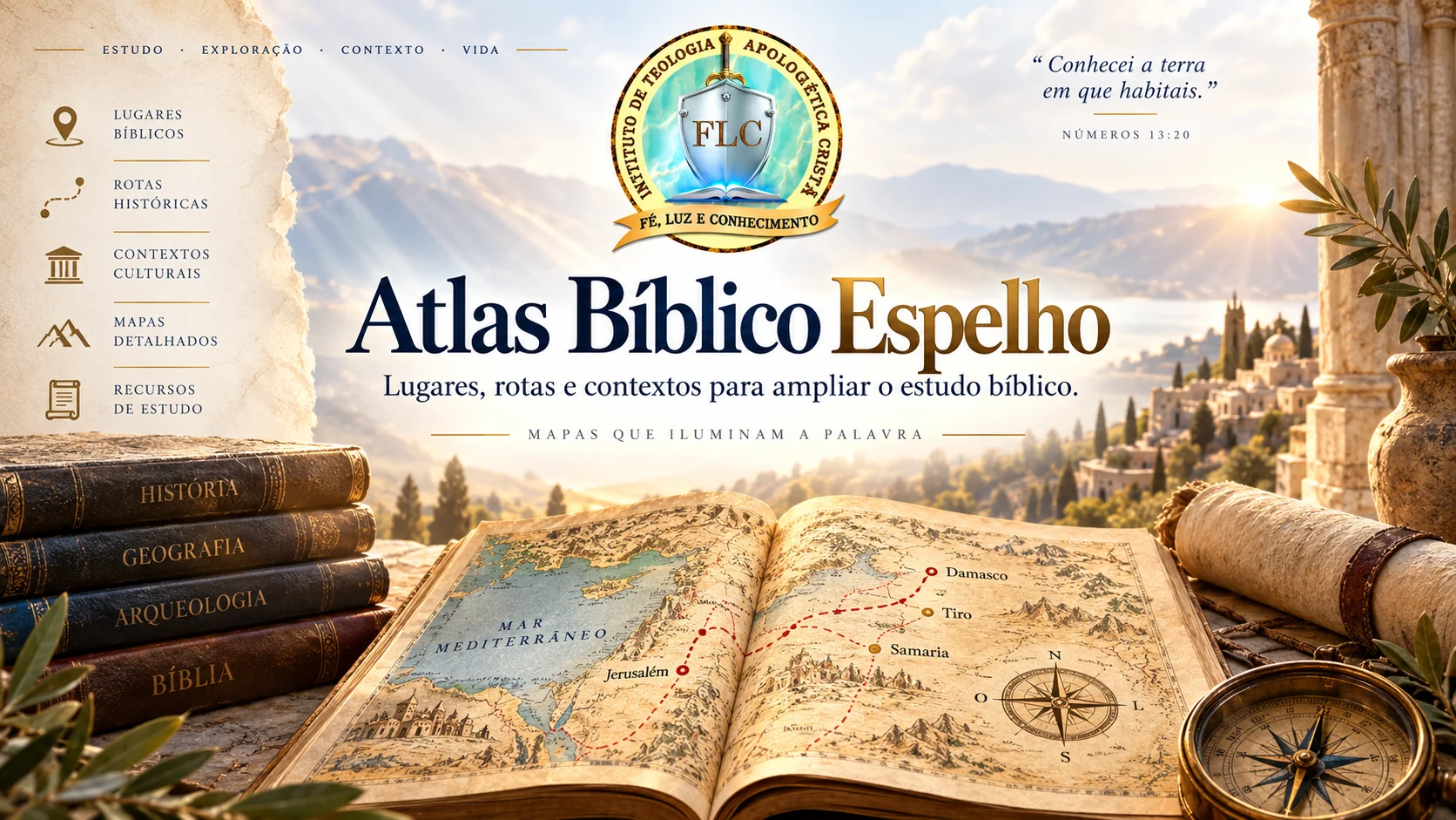 Capa visual do Atlas Bíblico Espelho
