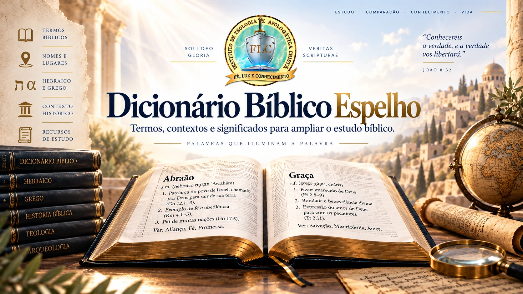 Capa visual do Dicionário Bíblico Espelho